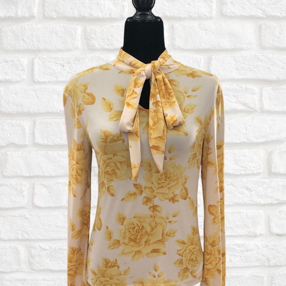 Banana Republic Tie-Neck Long Sleeve